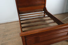 Load image into Gallery viewer, Antique Eastlake Full-Size Bed – Solid Wood with Carved Detail
