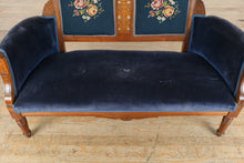 Load image into Gallery viewer, Antique Eastlake Loveseat with Needlepoint Panels
