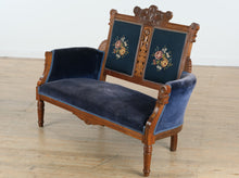 Load image into Gallery viewer, Antique Eastlake Loveseat with Needlepoint Panels
