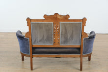 Load image into Gallery viewer, Antique Eastlake Loveseat with Needlepoint Panels
