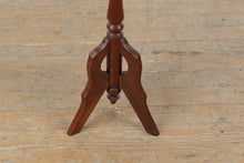 Load image into Gallery viewer, Vintage Inlaid Round Pedestal Accent Table with Tripod Base

