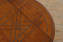 Load image into Gallery viewer, Vintage Inlaid Round Pedestal Accent Table with Tripod Base
