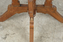 Load image into Gallery viewer, Antique Victorian Walnut Side Table with Stone Top
