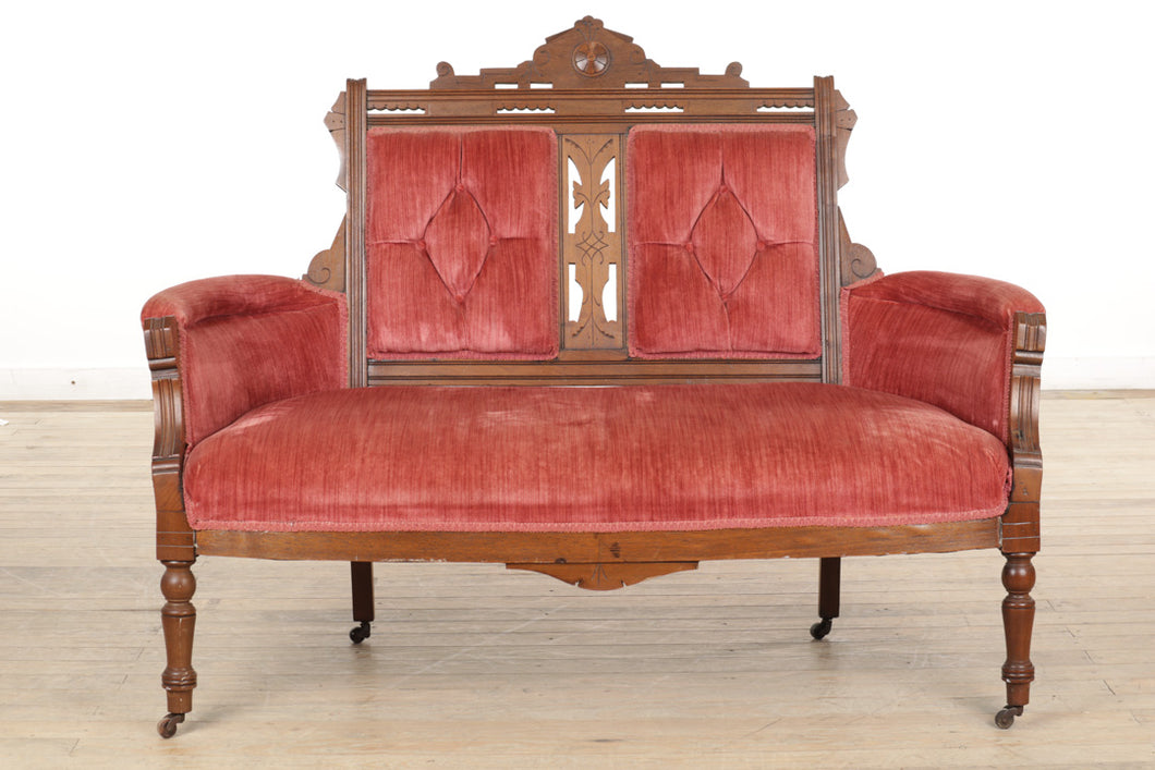 Eastlake Walnut Sofa