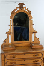 Load image into Gallery viewer, Antique Eastlake Victorian Dresser with Mirror and Glove Boxes
