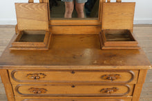 Load image into Gallery viewer, Antique Eastlake Victorian Dresser with Mirror and Glove Boxes
