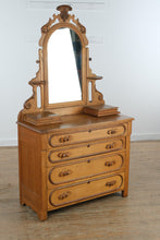 Load image into Gallery viewer, Antique Eastlake Victorian Dresser with Mirror and Glove Boxes
