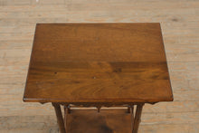 Load image into Gallery viewer, Antique Eastlake Side Table with Lower Shelf – Solid Walnut Accent Table

