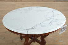 Load image into Gallery viewer, Victorian-Style Marble Top Parlor / Tea / Entry Table – 27.5” Tall
