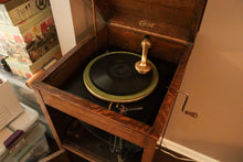 Load image into Gallery viewer, Antique Edison Disc Phonograph in Quarter-Sawn Tiger Oak Cabinet
