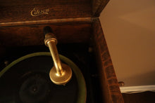 Load image into Gallery viewer, Antique Edison Disc Phonograph in Quarter-Sawn Tiger Oak Cabinet
