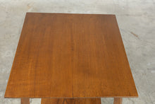 Load image into Gallery viewer, Vintage Oak Side Table with Lower Shelf and Cabriole Legs
