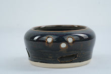 Load image into Gallery viewer, Lantern Hill Pottery Egg Separator Seagrove NC Handmade Stoneware Blue Brown
