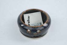 Load image into Gallery viewer, Lantern Hill Pottery Egg Separator Seagrove NC Handmade Stoneware Blue Brown
