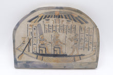 Load image into Gallery viewer, Egyptian Revival Wall Plaque Relief Hieroglyphic Scene Resin Stone Decor
