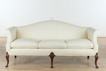 Load image into Gallery viewer, Elegant Ivory Chippendale Sofa – Lightly Used Formal Living Room Piece

