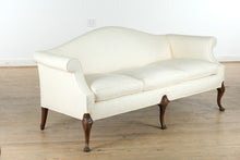 Load image into Gallery viewer, Elegant Ivory Chippendale Sofa – Lightly Used Formal Living Room Piece
