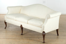 Load image into Gallery viewer, Elegant Ivory Chippendale Sofa – Lightly Used Formal Living Room Piece

