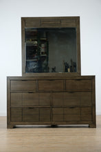 Load image into Gallery viewer, Elements Logic Rustic Gray Dresser with Mirror – 7-Drawer Modern
