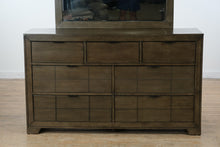 Load image into Gallery viewer, Elements Logic Rustic Gray Dresser with Mirror – 7-Drawer Modern
