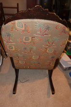 Load image into Gallery viewer, Vintage Upholstered Rocking Chair with Elephant &amp; Palm Tree Motif
