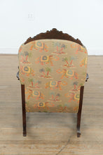 Load image into Gallery viewer, Vintage Upholstered Rocking Chair with Elephant &amp; Palm Tree Motif
