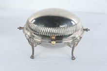 Load image into Gallery viewer, Elkington and Co Victorian Silver Plate Revolving Breakfast Dish Server
