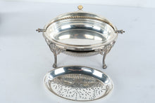 Load image into Gallery viewer, Elkington and Co Victorian Silver Plate Revolving Breakfast Dish Server
