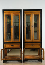 Load image into Gallery viewer, Pair of Thomasville “Embassy” Asian Modern Display Cabinets – Rare Vintage Collection

