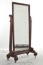 Load image into Gallery viewer, Empire Style Mahogany Cheval Mirror by Continental Furniture
