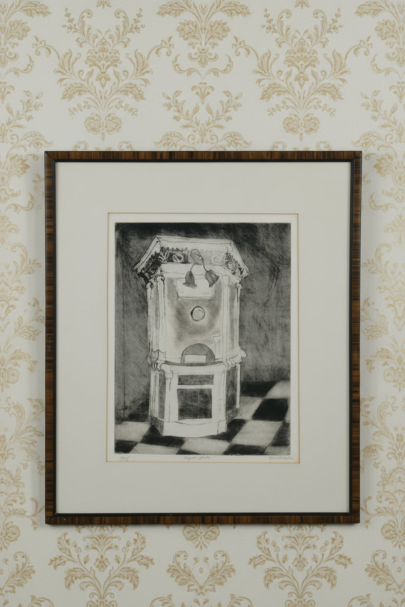 Helen Frank “Empire Theatre” Original Artist’s Proof Etching – Signed, Framed (21.25