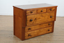 Load image into Gallery viewer, Antique Tiger Maple Empire Dresser – Rare 19th-Century Chest of Drawers
