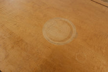 Load image into Gallery viewer, Vintage Maple Farmhouse Dining Table with 6 Rush Seat Chairs and Two Leaves

