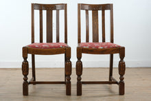 Load image into Gallery viewer, English Oak Pub Dining Table Set with Draw Leaf Extension and 4 Chairs
