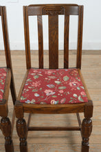 Load image into Gallery viewer, English Oak Pub Dining Table Set with Draw Leaf Extension and 4 Chairs
