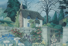 Load image into Gallery viewer, Susan Tolle McClure 1987 English Cottage Garden Print – Clifton Hamdon &amp; Abington, Ltd Ed 323/575, Framed
