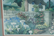 Load image into Gallery viewer, Susan Tolle McClure 1987 English Cottage Garden Print – Clifton Hamdon &amp; Abington, Ltd Ed 323/575, Framed

