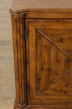 Load image into Gallery viewer, Bahama Style Reeded Front Entertainment Cabinet with Pull-Out Media Trays
