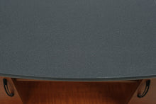 Load image into Gallery viewer, Contemporary Cherry Wood TV Stand and Entertainment Cabinet with Black Top
