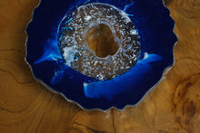 Load image into Gallery viewer, Set of 2 Blue Geode Resin Coasters – Handmade Epoxy Crystal Design
