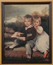 Load image into Gallery viewer, “The Bowden Children” Framed Print by Ethan Allen – Classic Portrait with Aged Charm
