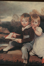 Load image into Gallery viewer, “The Bowden Children” Framed Print by Ethan Allen – Classic Portrait with Aged Charm

