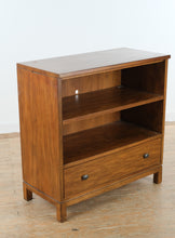 Load image into Gallery viewer, Ethan Allen Solid Wood Media Cabinet / Bookcase with Drawer
