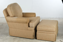 Load image into Gallery viewer, Ethan Allen Swivel Rocker Lounge Chair with Matching Ottoman
