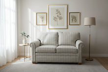 Load image into Gallery viewer, Ethan Allen Conor Loveseat Rolled Arm Upholstered Sofa British Style Plaid
