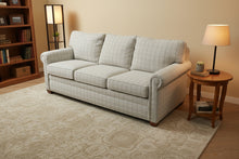 Load image into Gallery viewer, Ethan Allen Conor Three Seat Sofa British Style Rolled Arm Upholstered Couch
