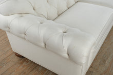 Load image into Gallery viewer, Ethan Allen Chadwick Chesterfield Sofa Cream Upholstery Tufted Back
