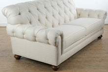 Load image into Gallery viewer, Ethan Allen Chadwick Chesterfield Sofa Cream Upholstery Tufted Back
