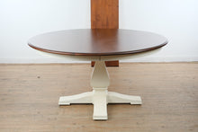 Load image into Gallery viewer, Ethan Allen Round Dining Table with Leaf Pedestal Base 60 Inch Traditional
