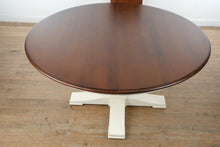 Load image into Gallery viewer, Ethan Allen Round Dining Table with Leaf Pedestal Base 60 Inch Traditional
